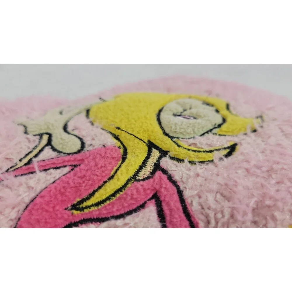 Vintage Y2K No Fear Pink Flower Shaped Pillow 3D Blonde Girl Plush Lizzie Style